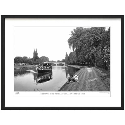 Evesham, The River Avon And Bridge 1922 by Francis Frith - Single Picture Frame Print