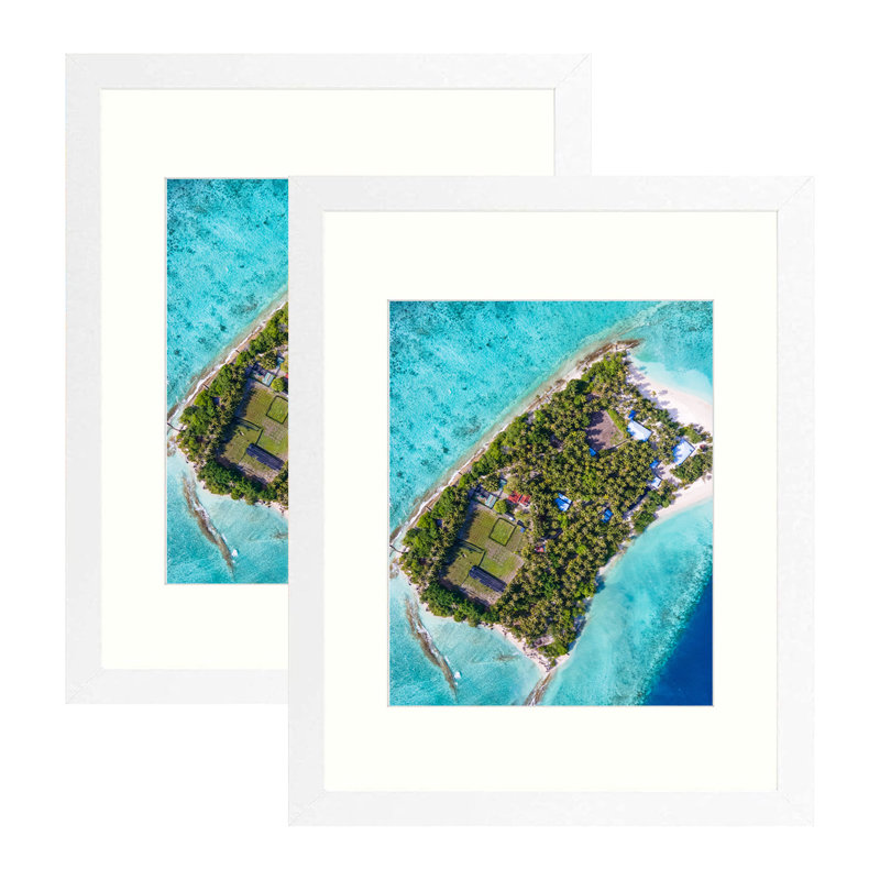 Cadre photo Dreketi, Blanc, 11 po x 14 po emmêlé à 8 po x 10 po