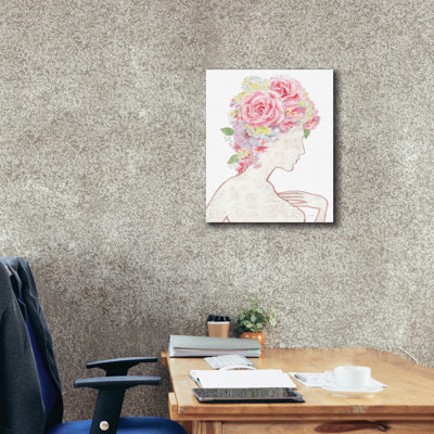 She Dreams Of Roses 1' by Emily Adams Canvas Wall Art, 26" x 30"