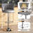 Bar Stools Set Of 2, Velvet Upholstered Bar Chairs With Black Metal Legs, Backs And Footrest Counter Height Bar Stools, Modern Bar Chair For Kitchen Island, Dining Room-688307975
