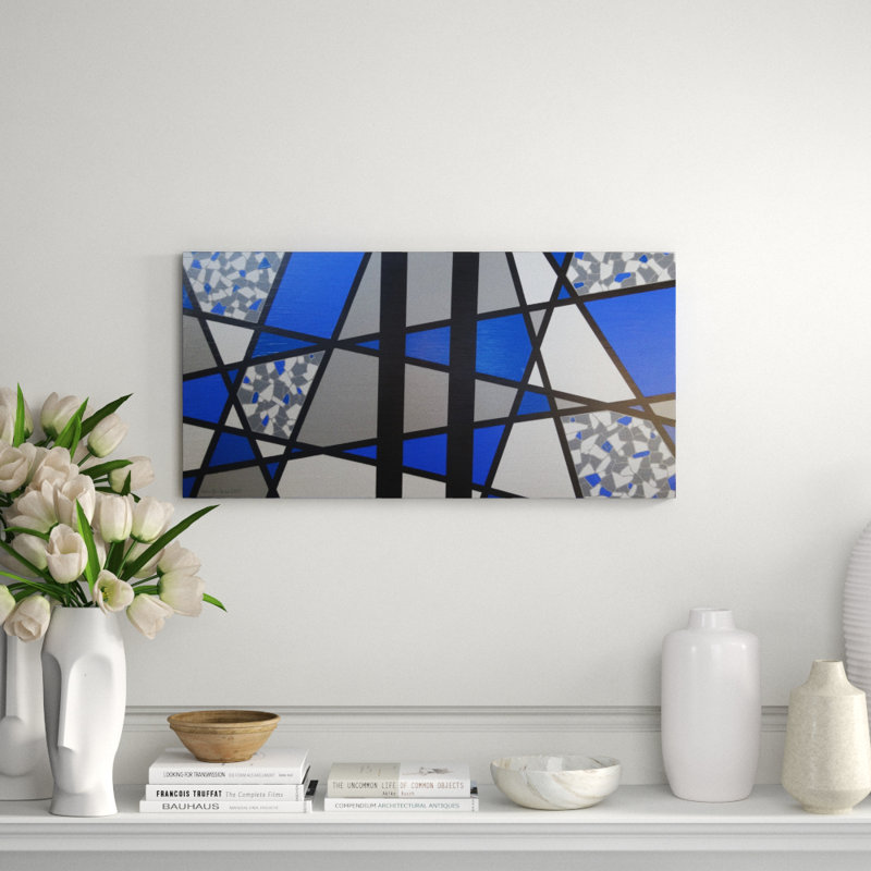 Blue Mosaic Two Painting by Eddie Bruckner