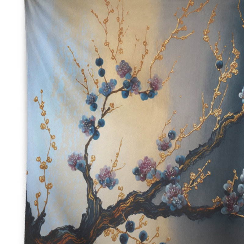 Polyester polyester bleu cerisier, H 32 po x l 39 po