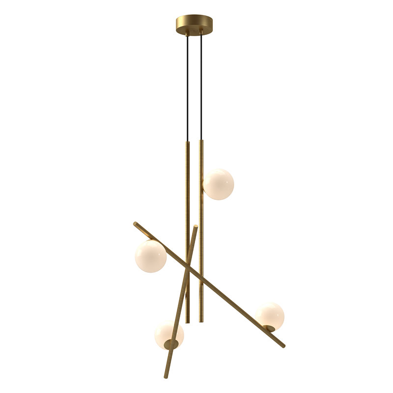 Amara 4 - Light LED Chandelier, Brushed Gold