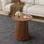 Ensemble de 2 tables basses rondes, grandes et petites tables centrales et d'appoint en bois, finition noyer moderne pour le salon et le bureau