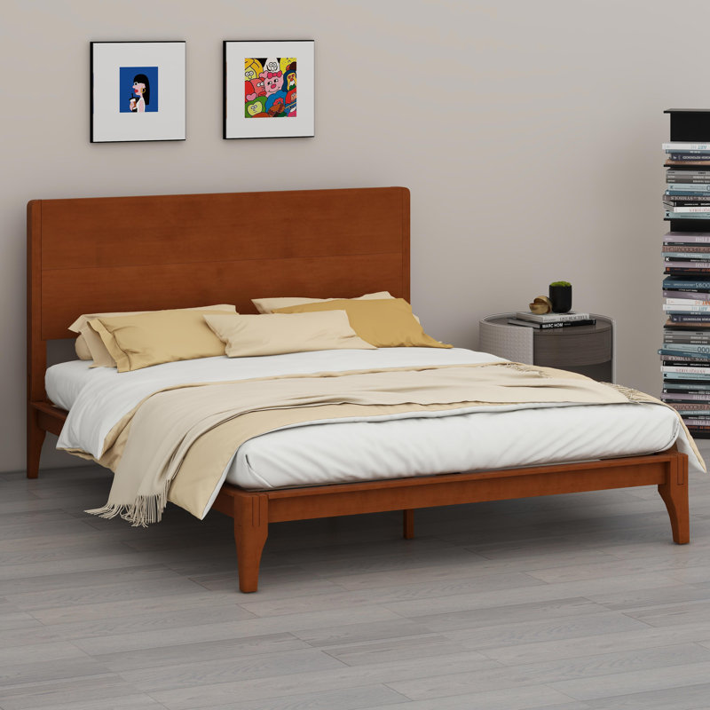 Lit plateforme Wood, Brun