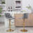 Set of 2 Swivel Bar Stools with Chrome Footrest and Base-106865626