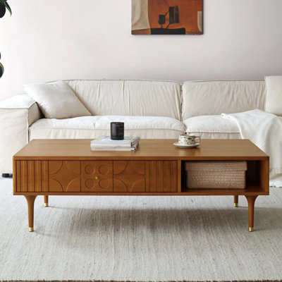 Table à thé créative en bois massif