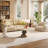 35" Round Coffee Table Living Room Center Cocktail Table With Red Walnut/Dark Walnut Base-914980125-914980126-970263824