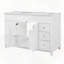 Meuble-lavabo de salle de bain avec tiroirs à fermeture en douceur, tablettes, pieds en pin massif sans lavabo