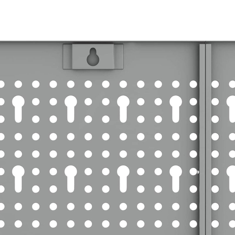  Storage Bench 3 Pcs Grey 150 X 1 X 80 Cm Powder-Coated Steel
