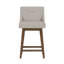 Tabouret pivotant à hauteur réglable en bois et rembourré Dorreen-2124057976-2124057863