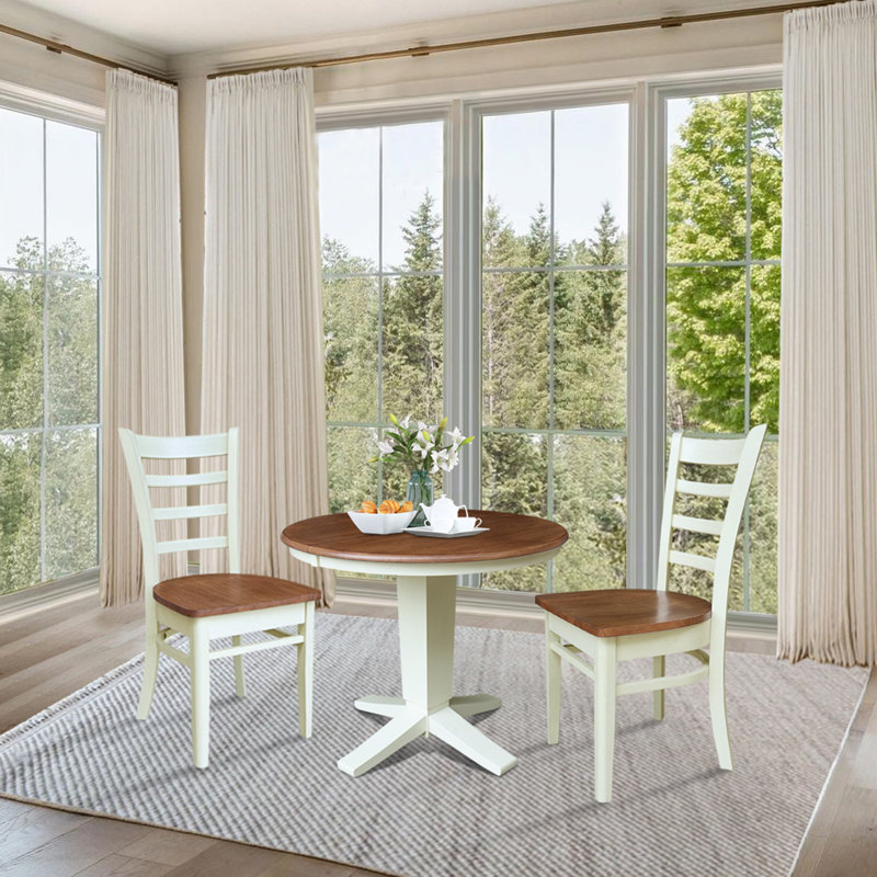 Ensemble de salle à manger extensible Pataconk, Noyer blanc / écorce, 3