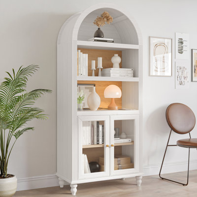72" Arched Bookshelf with Adjustable Shelves