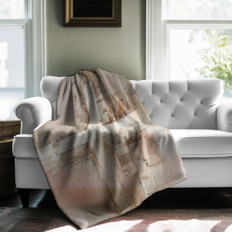 Jeté en sherpa de qualité supérieure Subtle Rose Crossroads - 1 pièce, L 50 po x L 60 po
