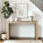 Jearline Modern Solid Wood Console Table with Wire Brushed Texture | 15" Slim Depth, Multi-Functional Use-64208249-5364431