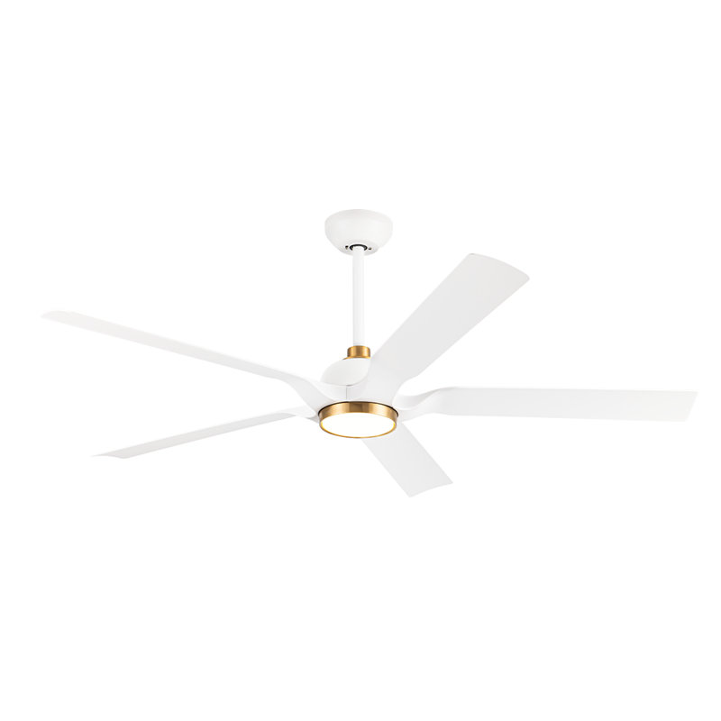 60'' Ceiling Fan With Light, White