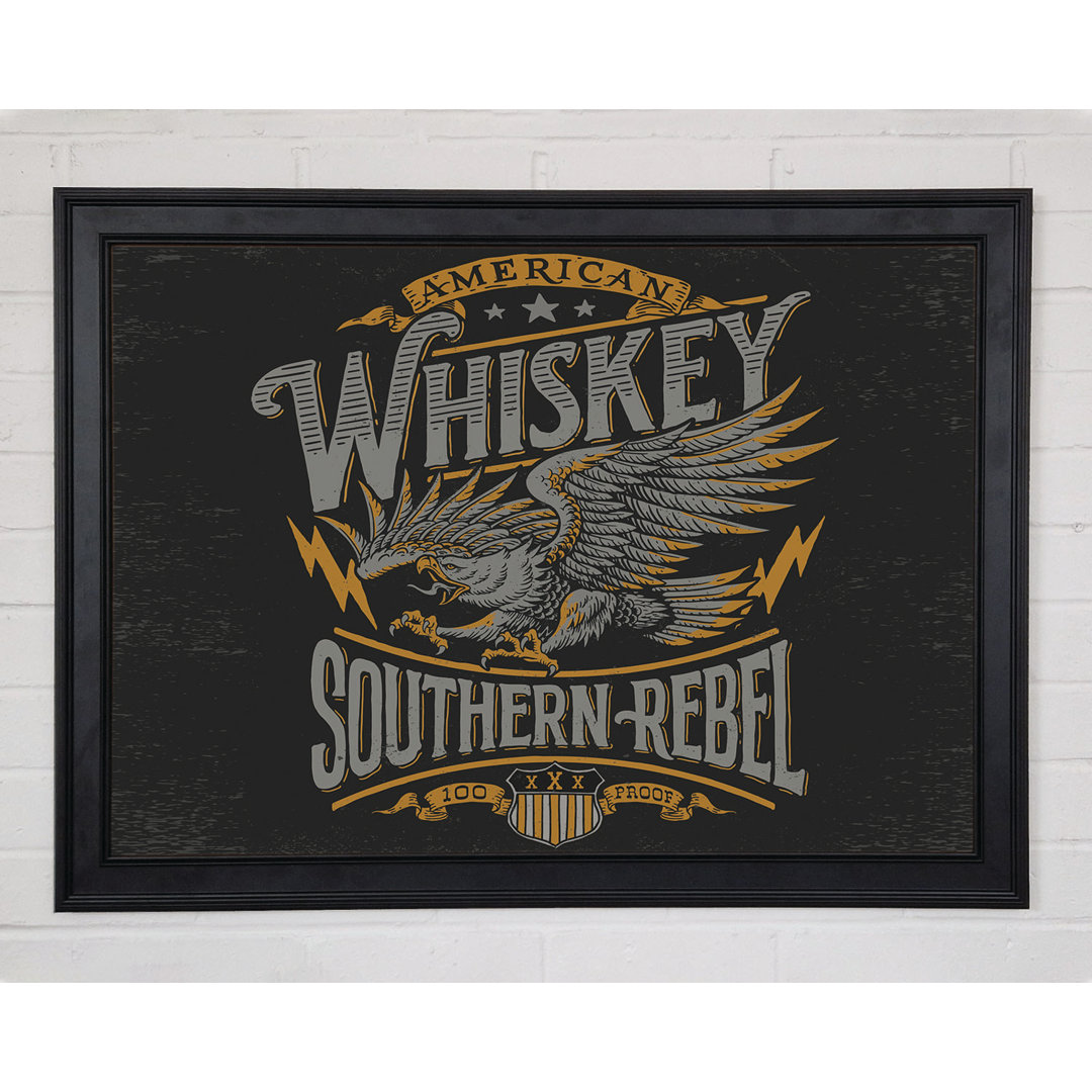 Whiskey Southern Rebel Gerahmter Druck