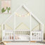 House-Shaped Floor Bed with Fence, Guardrails-398527331-398527330