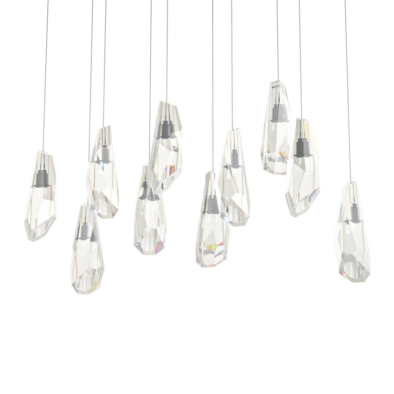 Luma 10 - Light Crystal Pendant, Oil Rubbed Bronze, 130" H