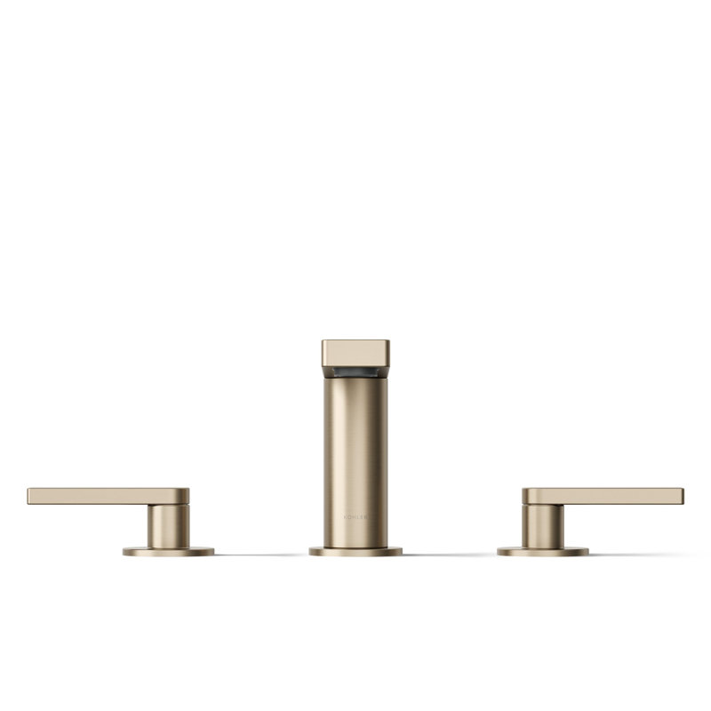 Composed Widespread Bathroom Faucet with Drain Assembly, Vibrant Brushed Bronze