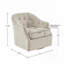 Fauteuil pivotant rembourré sans assemblage requis-952950759
