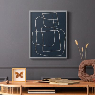 Shapes and Night Sky II, reproduction encadrée - bois massif