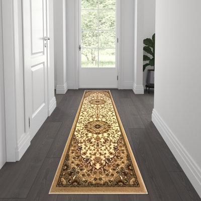 Damora Multipurpose Persian Style Olefin Medallion Motif Area Rug