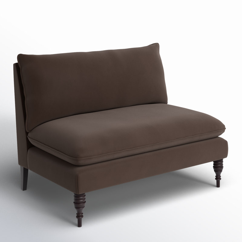 Varick 47'' Upholstered Settee, Classic Chocolate Velvet