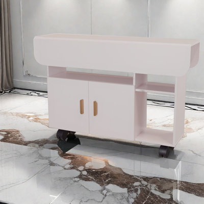Table de salle à manger moderne en MDF peu encombrante, pliable avec roulettes de rangement