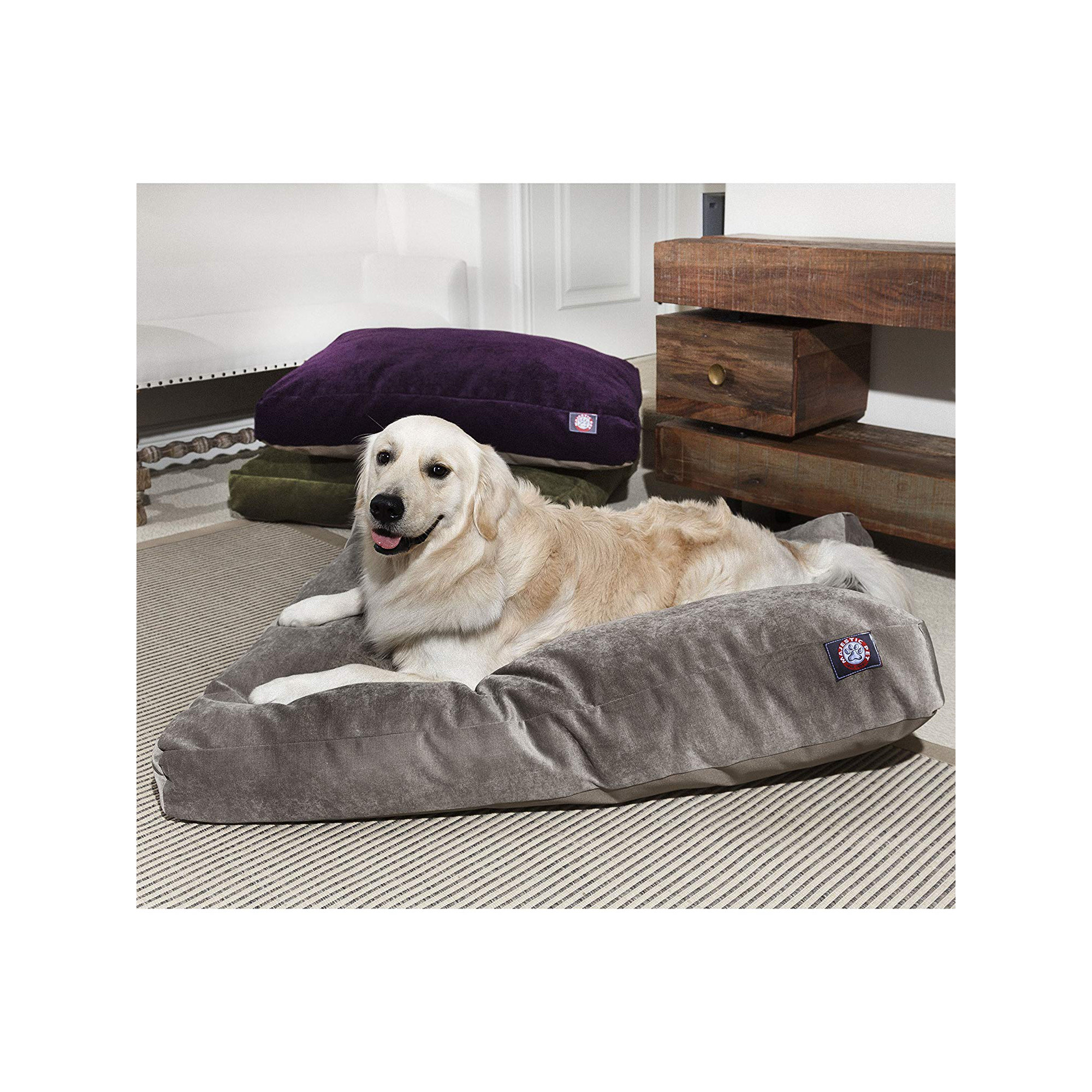Villa Pillow, Small (20" W x 27" D x 4" H);, Aubergine