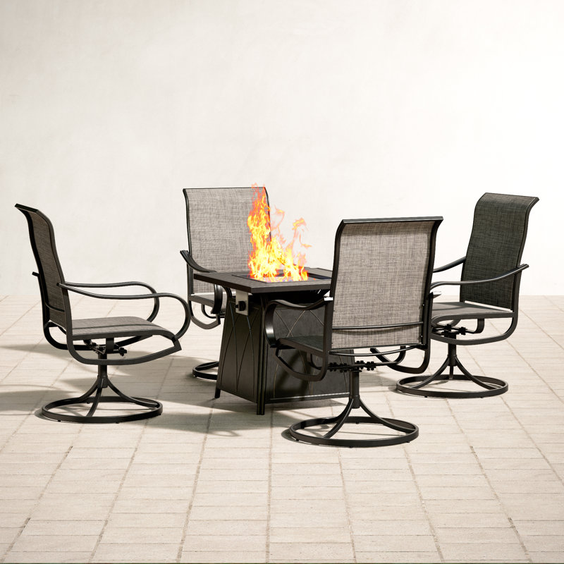 Alyah 4 - Person Patio Dining Set with Square Table