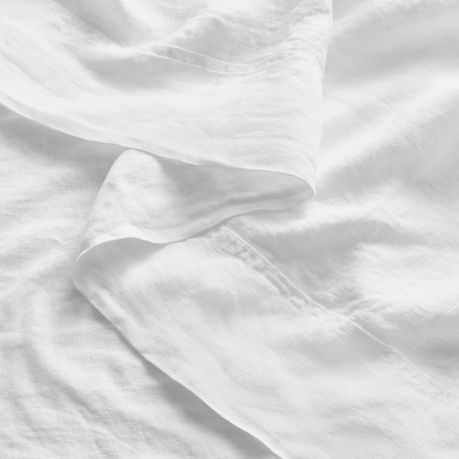 100% Linen Sheet Set, White, King Sheet Set + 2 Pillowcases