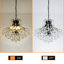 Lustre 6 lumières en cristal noir à intensité variable