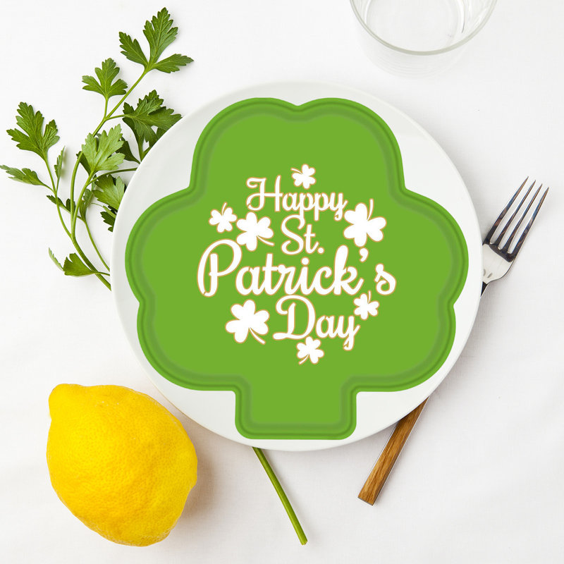 24 pièces d'assiettes en papier jetables pour la Saint-Patrick, D