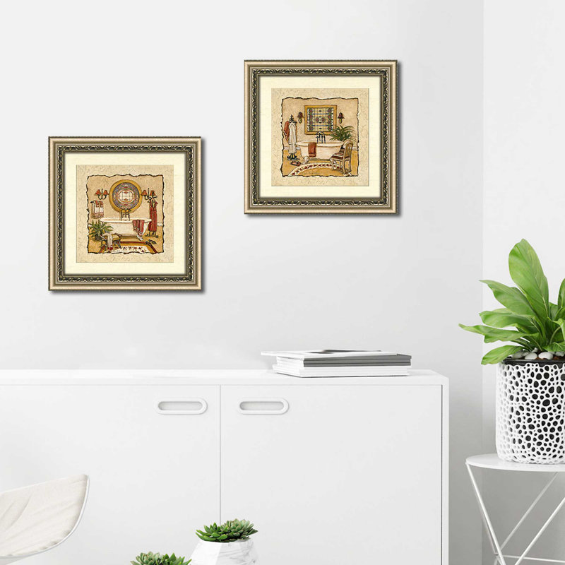 Art Deco Bath' Print Under Glass