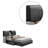 Jodok Vegan Leather Bookcase Storage Bed