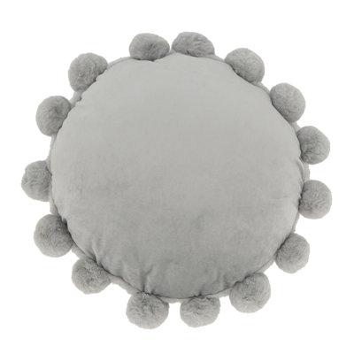Faux Rabbit Fur Collection Polyester Throw Pillow