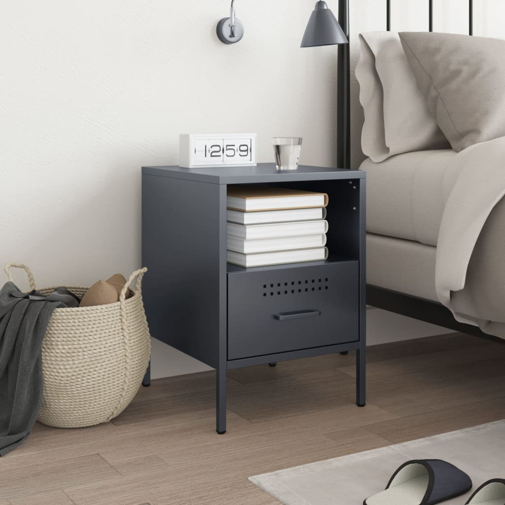 Bedside Cabinet 36x39x50,5 cm Steel
