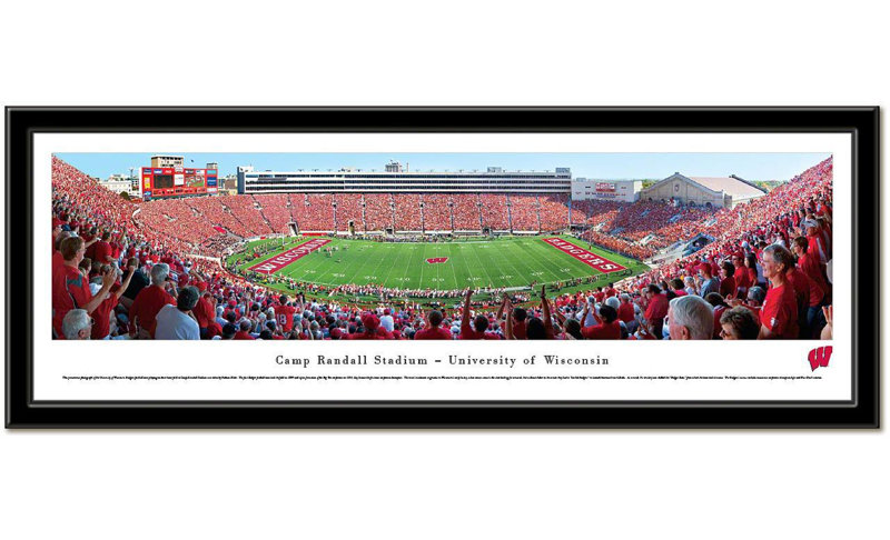 « stadium », reproduction de photo encadrée NCAA, Badgers de Wisconsin