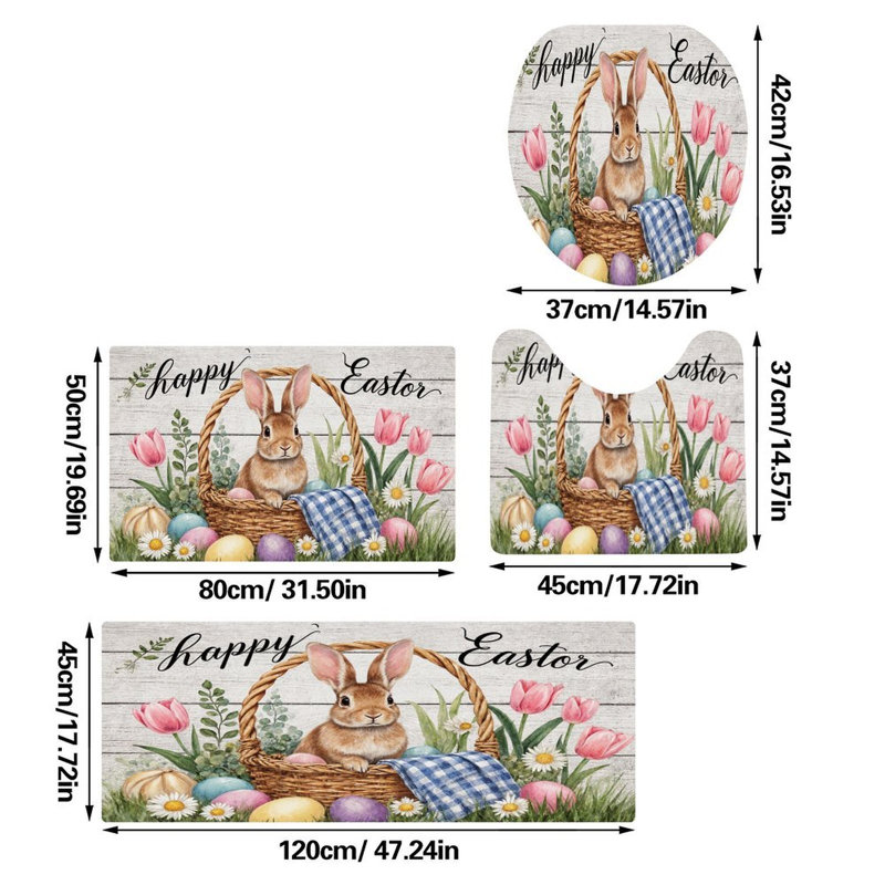 Ensemble de tapis de bain Happy Christmas