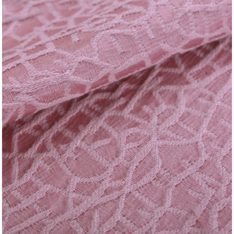 Angola Solid Colour Ruffled 56" Window Valance, Candy Pink