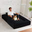 Canapé-lit à compression, canapé de plancher moderne avec coussin pour la chambre à coucher du salon, tissu en velours côtelé, aucun assemblage requis-1515531579