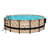 Funsicle 16' x 48" Oasis Designer Round Frame Outdoor Swim Pool, Oak Herringbone