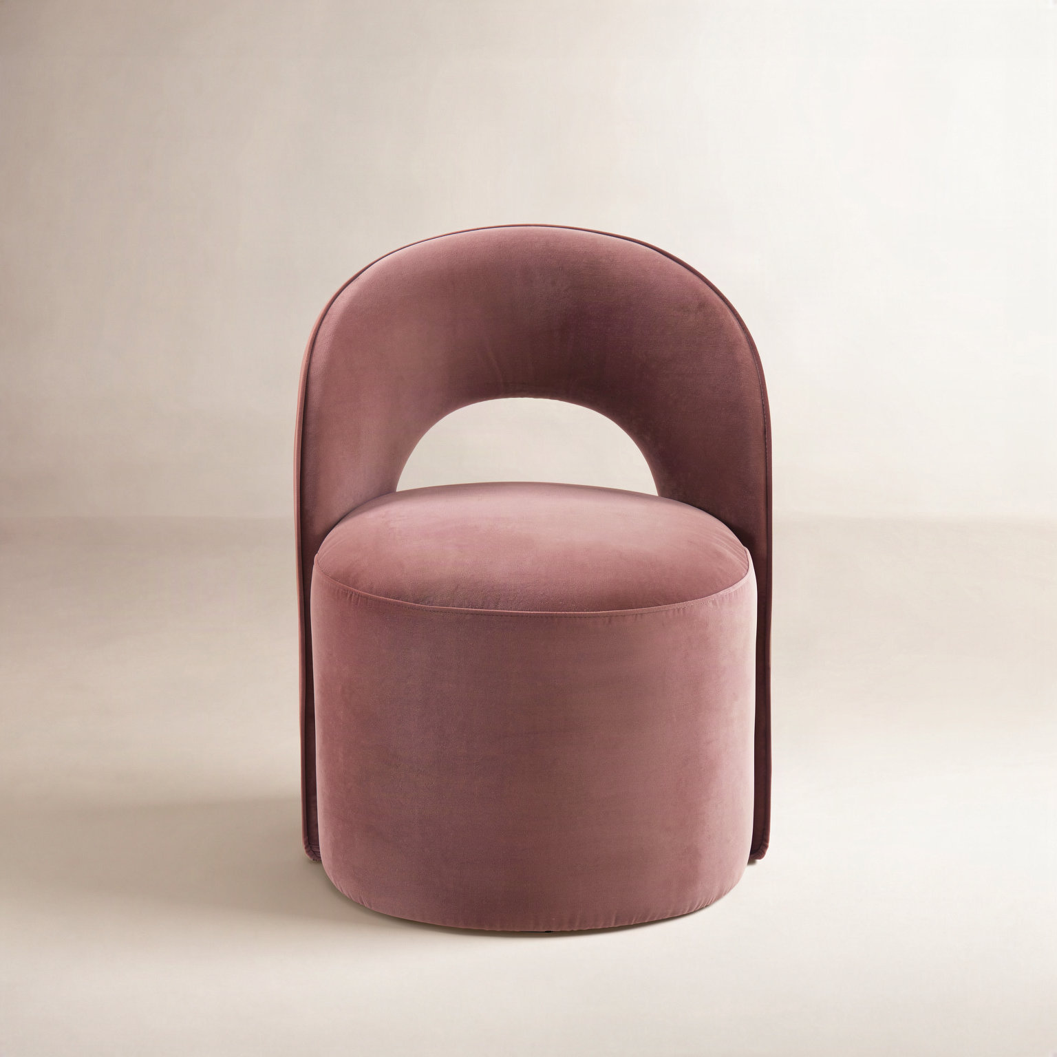 Neta Swivel Linen Dining Chair, Falkirk Reddish Brown Velvet