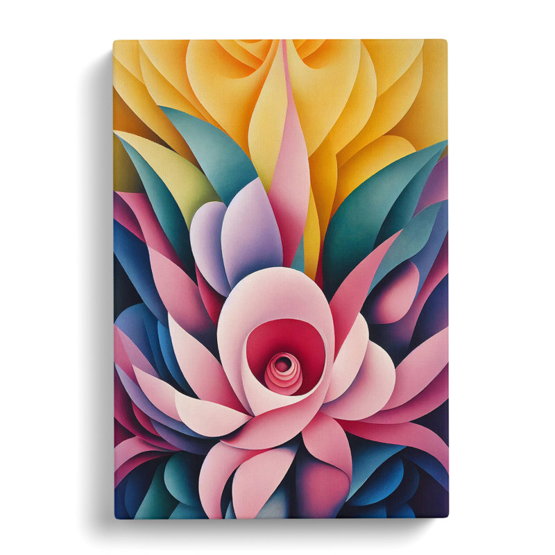 Hypnotic Flowers Abstract - Wrapped Canvas, 50cm H x 35cm W x 3cm D