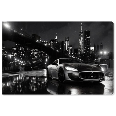 Noir City Drive Black And White Wall Art Prints For Men by Notoriart