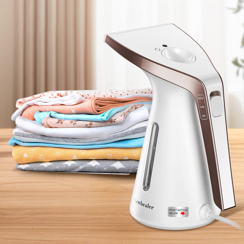 Newbealer Handheld Garment Steamer,2 Level Adjustable Steam Temperature,Vertical Steam,+Mini Handheld Vacuum,Gold