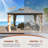 14 Ft. W x 12 Ft. D Metal Patio Gazebo, Thickened Columns Gazebo