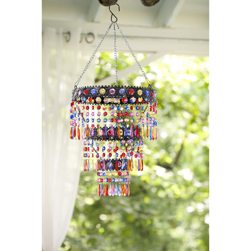 24.5'' Solar Powered Outdoor Hanging Light