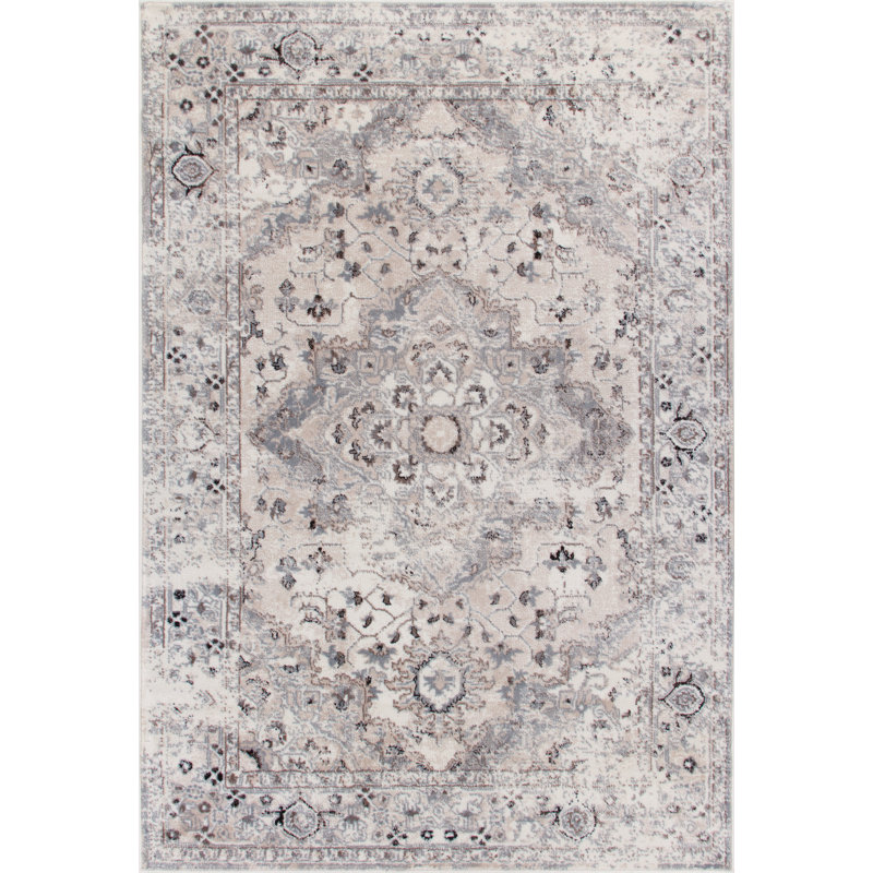 Tapis oriental gris Tonia, Rectangle 3 pi 3 po x 4 pi 11 po